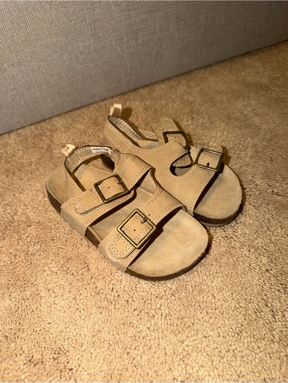 OshKosh B'gosh Tan Double-Buckle Kids Sandals